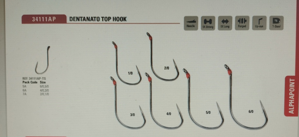 ANZUELO MUSTAD ALPHA POINT DENTANATO TOP