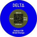 TRENZADO DELTA HOLLOW X16 1000 BRAID ORANGE